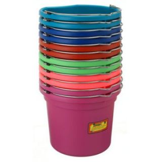 Tough 1 18 qt. Bright Colors Flat Back Bucket   12 Pack   Barn Supplies