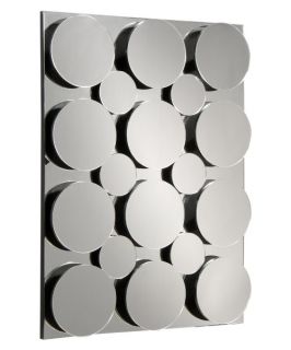 Mirrored Circled Decorative Mirror Wall Art   30W x 40H in.   Wall Mirrors