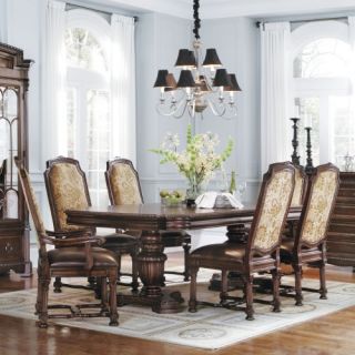 A.R.T. Furniture Capri 7 piece Rectangle Dining Set with Upholstered Chairs   Claret   Dining Table Sets
