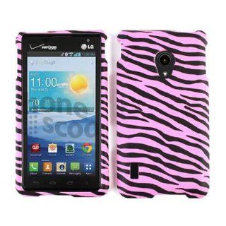 For Lg Lucid 2 Vs870 Black Zebra On L Pink Matte Texture Case Accessories Cell Phones & Accessories
