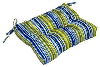 Greendale Home Fashions Indoor Dining Chair Cushion   17 x 15 in.   Vivid Stripe   Dining Chair Cushions