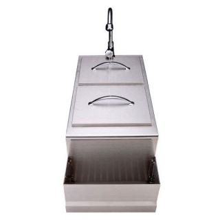 Sunstone Grills 14 In. Cocktail Station with Sink   Outdoor Kitchens