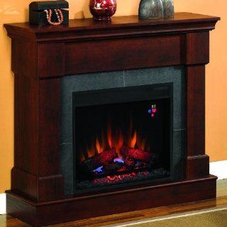Franklin 42 inch Electric Fireplace   Brown Cherry   23dm871   Gel Fuel Fireplaces