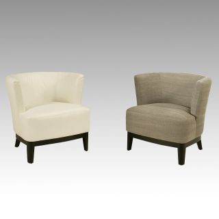 Pastel Furniture Evanville Upholstered Club Chair with Ballarat Black Wood Base   Accent Chairs