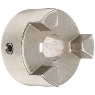 Lovejoy 76581 Size SS095 Jaw Coupling Hub, Stainless Steel, Metric, 18 mm Bore, 53.848 mm OD, 6 mm x 2.8 mm Keyway Spider Couplings
