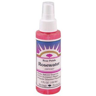Heritage Products Rosewater, Rose Petals, 4 Fluid Ounces (120 ml) (Pack of 6) Health & Personal Care