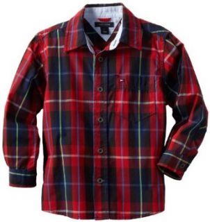 Tommy Hilfiger Boys 2 7 Kendall Long Sleeve Shirt, Flag Blue, 2 Regular Clothing