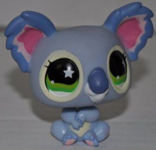 Koala Bear #872 (Blue, Green Eyes) Littlest Pet Shop (Retired) Collector Toy   LPS Collectible Replacement Single Figure   Loose (OOP Out of Package & Print) 