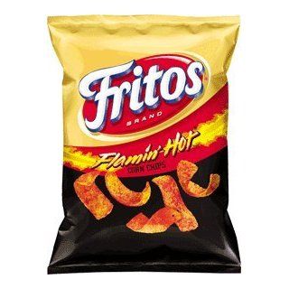 Fritos Flamin' Hot Flavored Corn Chips, 2.875 Oz Bags (Pack of 34) 