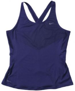   Nike Women's Speed Dri Fit Running Tank Top (Night Blue) (Large)  Athletic Tank Top Shirts  Clothing