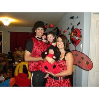 Women's Lady Bug Costume, Black/Red, One Size Adult Sized Costumes Clothing