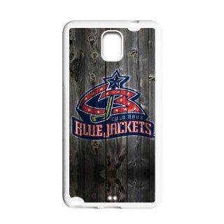 Personalized Wood Background NHL Columbus Blue Jackets Samsung Galaxy Note 3 N900 Case with Wood Background NHL HD image Cell Phones & Accessories
