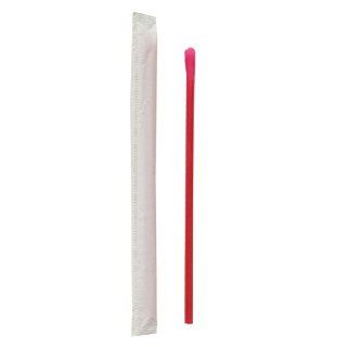 Solo 856RX 2050 Polypropylene Plastic Straw, 19/64" Diameter x 8 19/64" Length, Red (Case of 7500)