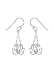 Boma Sterling Silver Lotus Chain Earrings Boma Jewelry