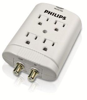 Philips SPP2305WA 720 Joule Child Safe Wall Tap Home Entertainment Surge Protector (4 outlets) (Discontinued by Manufacturer) Electronics
