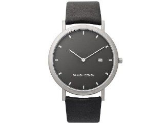 Danish Design IQ13Q881 Titanium Case Black Leather Band Black Dial Men's Watch at  Men's Watch store.