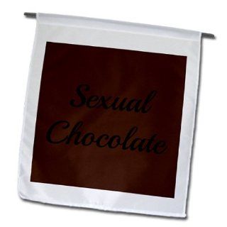fl_172434_1 Xander funny quotes   sexual chocolate, black lettering on brown background   Flags   12 x 18 inch Garden Flag  Patio, Lawn & Garden