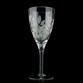 Flower Pattern Wine Glass, Glass 16oz