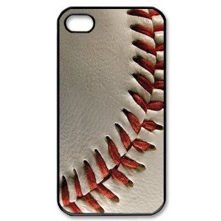 Custom Baseball Cover Case for iPhone 4 4s LS4 859 Cell Phones & Accessories