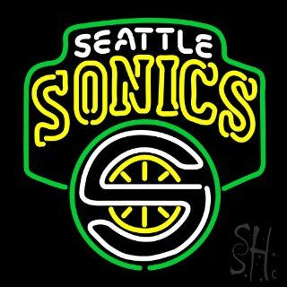 Seattle Supersonics NBA Outdoor Neon Sign 24" Tall x 24" Wide x 3.5" Deep  Business And Store Signs 