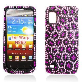 For Boost Mobil ZTE N860 Warp Accessory   Zebra Bling Hard Case Protector Cover + Free Lfstyluspen Cell Phones & Accessories