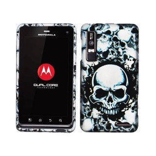 For Verizon Motorola Droid 3 Xt862 Accessory   White Skull Design Hard Case Proctor Cover + Lf Stylus Pen Cell Phones & Accessories