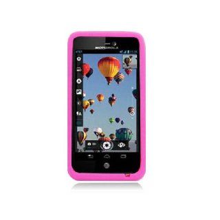 Motorola Atrix HD MB886 Hot Pink Soft Silicone Gel Skin Cover Case Cell Phones & Accessories