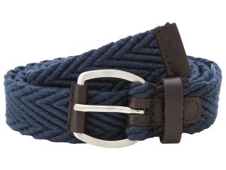 Ben Sherman Herringbone Leather Belt Mens Belts (Navy)