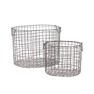 Urban Trends Collection Metal Container (set Of 2)