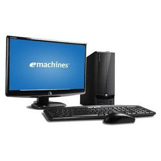Emachines EL1852G 52W Intel Pentium E5800 3.2Ghz 3GB 1TB DVD+/ RW with 20'' LCD Win 7 HP (Black)  Desktop Computers  Computers & Accessories