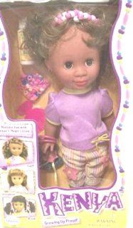 Kenya Dark Skin Doll with Magic Hair Lotion Style & Curl 15" Toys & Games