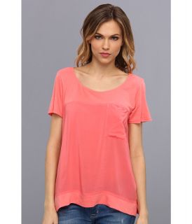 Splendid Always Shirting Tee Womens Short Sleeve Pullover (Pink)