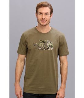 The North Face S/S Water Camo Logo Tee Mens T Shirt (Olive)