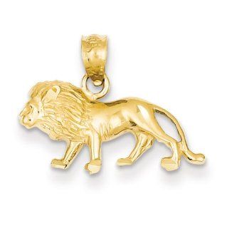 14K Diamond cut Lion Pendant Jewelry
