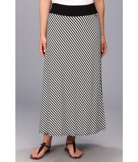 Karen Kane Plus Size Contrast Front Maxi Skirt Womens Skirt (Multi)