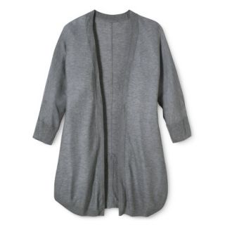 Pure Energy Womens Plus Size 3/4 Sleeve Layering Sweater   Gray X 1X