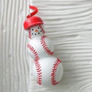 Hallmark 2012 Christmas DIR 865 Baseball Snowman Ornament   Decorative Hanging Ornaments