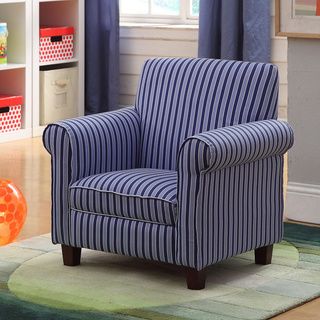 Juvenile Blue Striped Club Chair