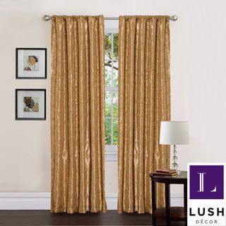 Lush Decor Gold 84 inch Angelica Curtain Panel