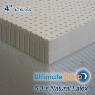 Full   4 Inch Natural Latex Foam Mattress Pad Topper   Medium Firm  