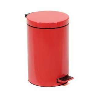 3 1/2 Gallon Step On Trash Can   Red  Waste Bins  