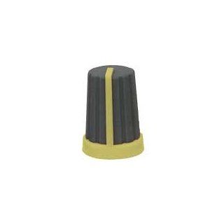 KNOB, 1/4 INCH SHAFT, 13MM, YELLOW, CR MS 2C5, FOR KNURLED SHAFT Hardware Knobs