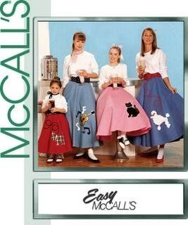 McCall's Sewing Pattern 7253 Girls' Poodle Skirt, (Size 7/8, 10/12, 14)