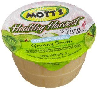 Mott's Healthy Harvest Granny Smith Apple Sauce, No Sugar Added, 6 Count, 3.9 Ounce Cups (Pack of 12)  Fruit Sauces  Grocery & Gourmet Food
