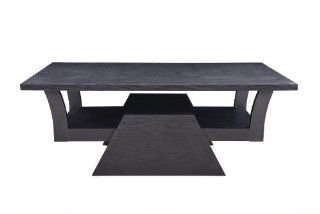 Enitial Lab Aelius Contemporary Pyramid Inspired Coffee Table, Black Finish  