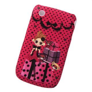 Generic Cartoon Silicone Cell Phone Case Cover for BlackBerry 8520 Red Gift Girl Cell Phones & Accessories