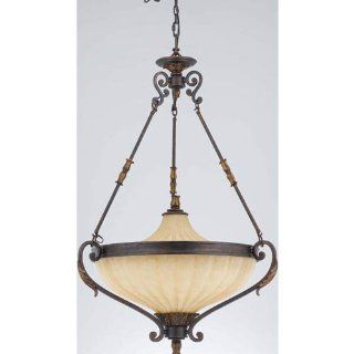 Triarch International 32762 30 Venus 6 Light Pendant and Fluted Scavo Glass, English Bronze Finish   Ceiling Pendant Fixtures  