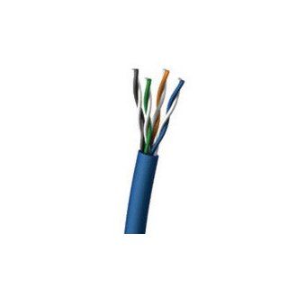 1000ft Cat6a Bulk Plenum Solid Conductor UTP Unshielded Network Cable   Blue 