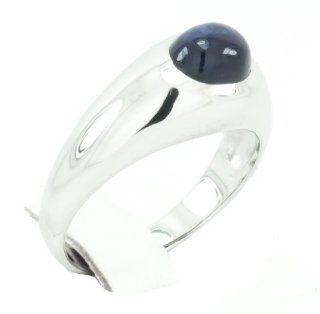 Sterling Silver Cushion Cut White Blue Sapphire Ring Sz 11.5 Jewelry