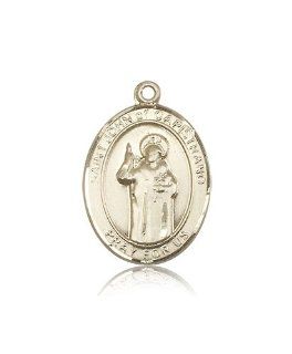 Large Detailed Men's 14kt Solid Gold Pendant Saint St. John Of Capistrano Medal 1 x 3/4 Inches Judges/Military Chaplains 7350  Comes with a Black velvet Box Pendant Necklaces Jewelry